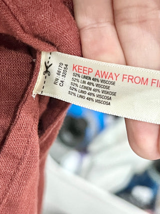 Free People brown set shirt/pant, S