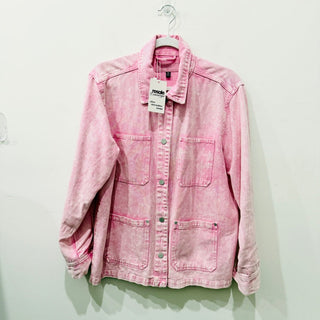 Blank NYC Mid Length Pocket Denim Jean jacket Strawberry Popsicle Women's Medium