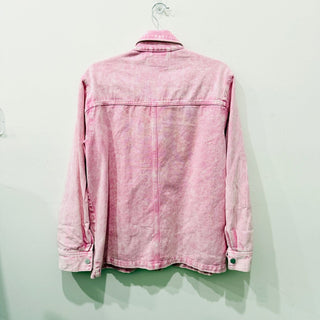 Blank NYC Mid Length Pocket Denim Jean jacket Strawberry Popsicle Women's Medium