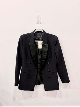 Mossman The Sublime Saville Row Double Breasted Button Blazer Black Women's Sz 4