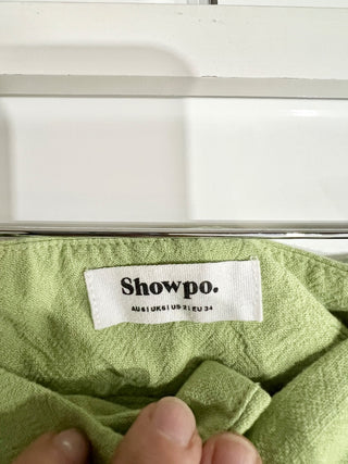 ShowPo set halter neck open back top and pants, US 2