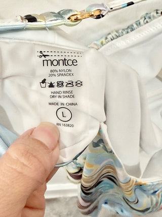 Montce St. Barths Floral Petal Ruffle One-Piece & Natalia Skirt Multi Top - L, Skirt - M