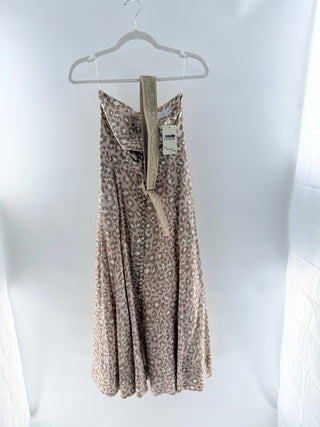 Zimmermann Leopard print linen bustier dress, 1