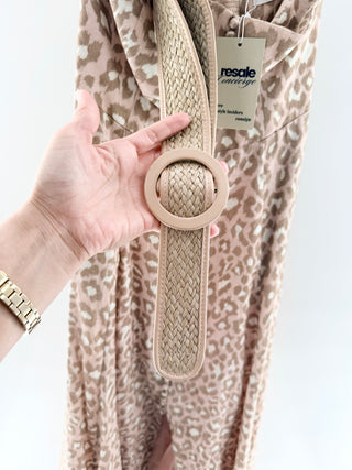 Zimmermann Leopard print linen bustier dress, 1