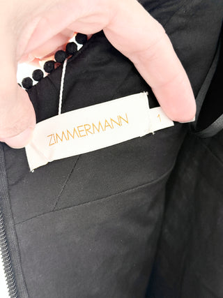 Zimmermann Black ruffled pintucked mini dress, 1