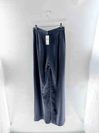Nonchalant Grey high waisted satin trousers, S