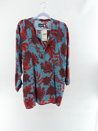 Johny Was silk pattern tunic top, L