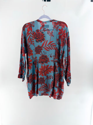 Johny Was silk pattern tunic top, L