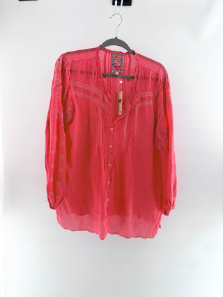 Johnny Was embroidered top, L