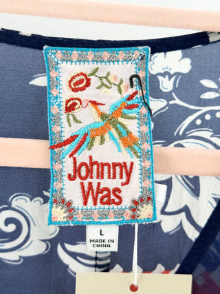Johnny Was pattern tunic top, L