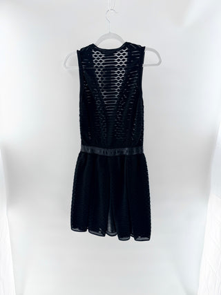 Roberto Cavalli Black textured knit skater dress, 42