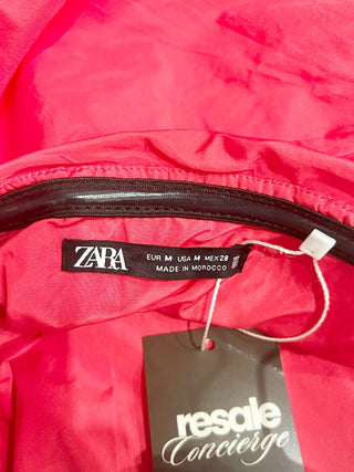 Zara red draped mii dress, M