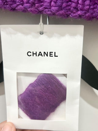 Chanel matching knit set: skirt, tube top, scarf and sleeves, 34 FR / US 2