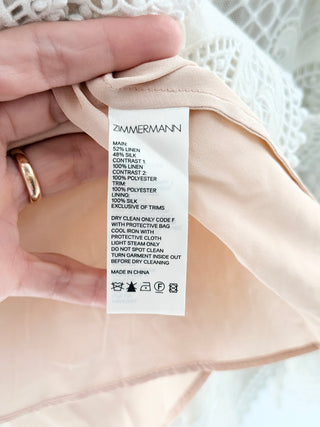 Zimmermann White ruffled lace mini skirt, 1