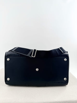 Gucci leather GG embossed jumbo duffle bag with strap