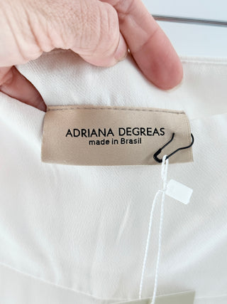 Adriana Degreas White high waisted palazzo pants, S/M