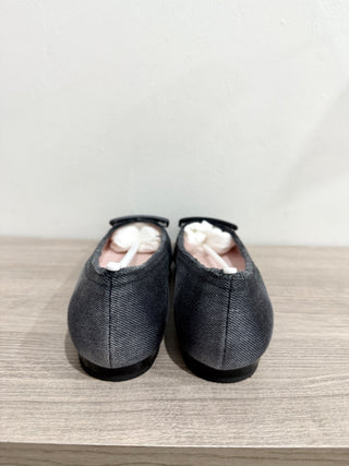 Roger Vivier printed washed denim flats, 37