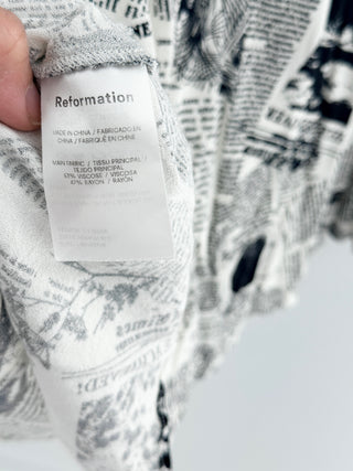 Reformation newspaper mini dress, 4