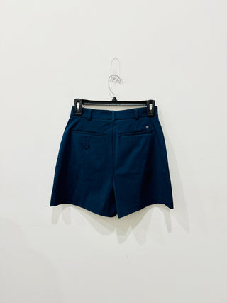 NWT G/Fore High-Rise Pleated Stretch Tech Twill A-Line Shorts Twilight Womens 0