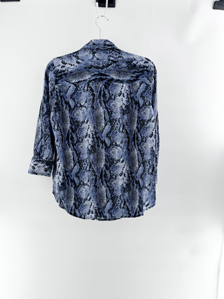 L'Agence silk blend snake print blouse, M