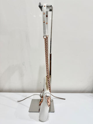 Rebecca Minkoff Mini MAC Golden Rose Strap Shoulder Bag White Women's