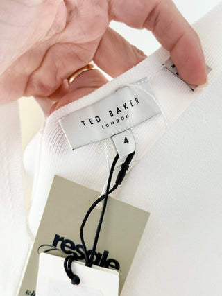 Ted Baker V-Neck Linen Knit Mini Dress, 2