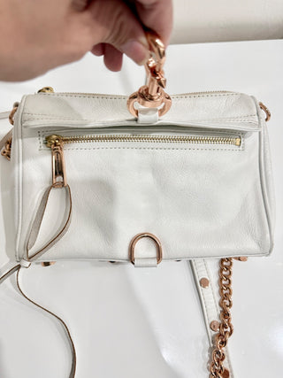 Rebecca Minkoff Mini MAC Golden Rose Strap Shoulder Bag White Women's