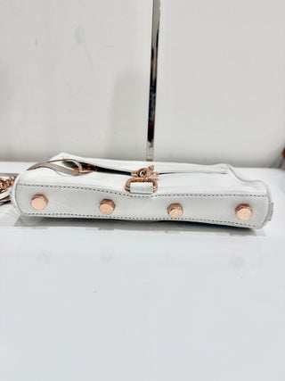 Rebecca Minkoff Mini MAC Golden Rose Strap Shoulder Bag White Women's