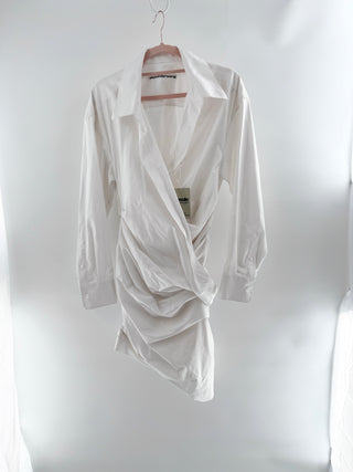 Alexander Wang ruched mini shirt dess, 6