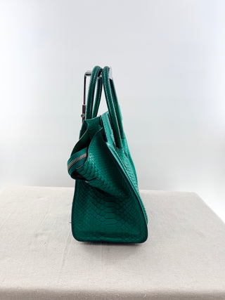 Celine python leather celine luggage tote bag