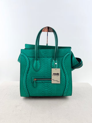 Celine python leather celine luggage tote bag