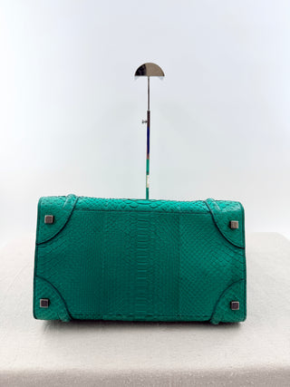Celine python leather celine luggage tote bag