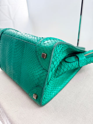 Celine python leather celine luggage tote bag