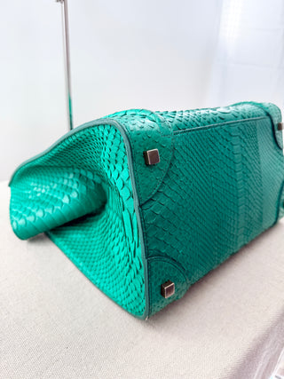Celine python leather celine luggage tote bag