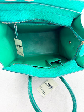 Celine python leather celine luggage tote bag