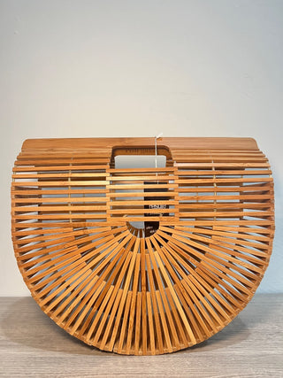 Cult Gaia wooden top hold bag