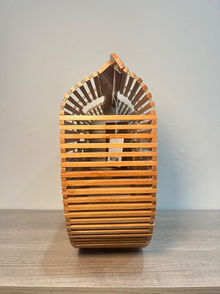 Cult Gaia wooden top hold bag