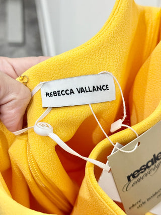 NWT Rebecca Valance Leona Cowl Neck Mini Dress Yellow Women's Size AUS 4 / US 2