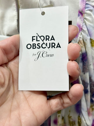 NWT Flora Obscura X J.Crew Side-Cutout A-Line Dress Kaleidoscope Floral Womens 8