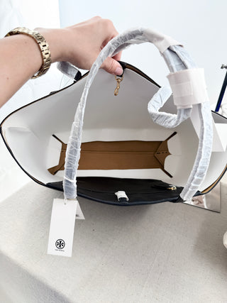 Tory Burch large tote bag leather mcgraw