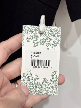 NWT Hyacinth House Metallic Fringe Francie Maxi Dress Black/Bronze Women's Large