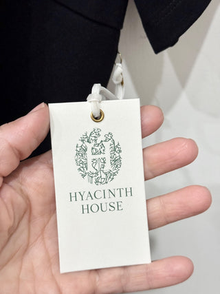 NWT Hyacinth House Metallic Fringe Francie Maxi Dress Black/Bronze Women's Large