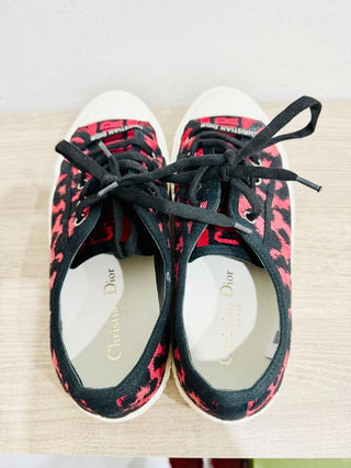 Dior walk'n'dior low top leopard print sneakers, 37