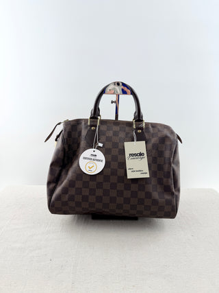 Louis Vuitton speedy 30 damier ebene bag top handle, 30
