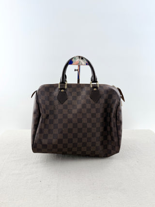 Louis Vuitton speedy 30 damier ebene bag top handle, 30