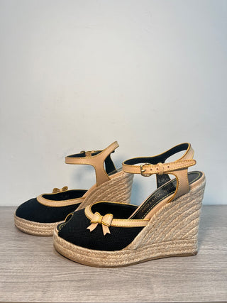 Louis Vuitton espadrille wedge sandals, 37