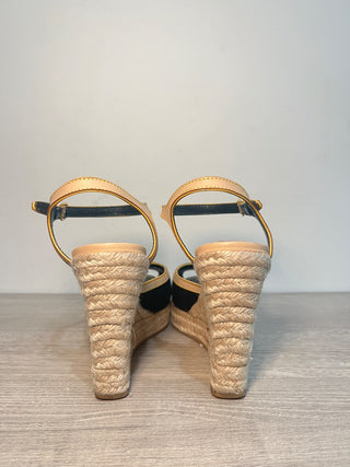 Louis Vuitton espadrille wedge sandals, 37