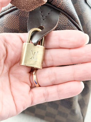 Louis Vuitton speedy 30 damier ebene bag top handle, 30
