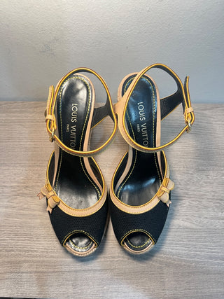 Louis Vuitton espadrille wedge sandals, 37