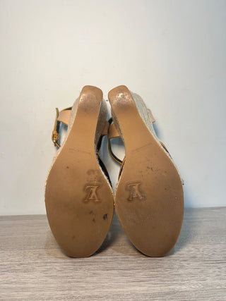 Louis Vuitton espadrille wedge sandals, 37